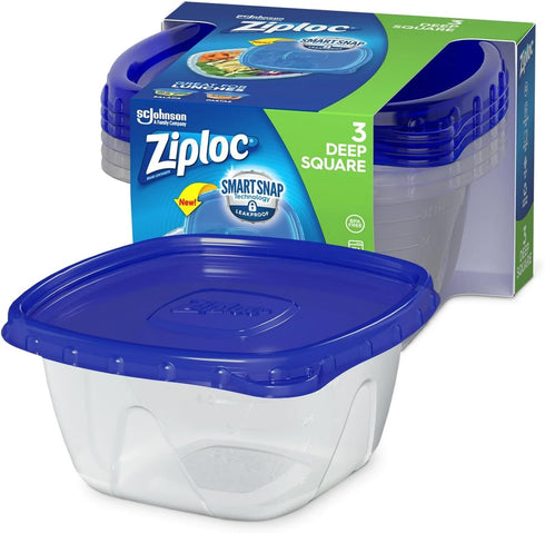 Food Storage Container, 5-Cup Square, 3-Ct....