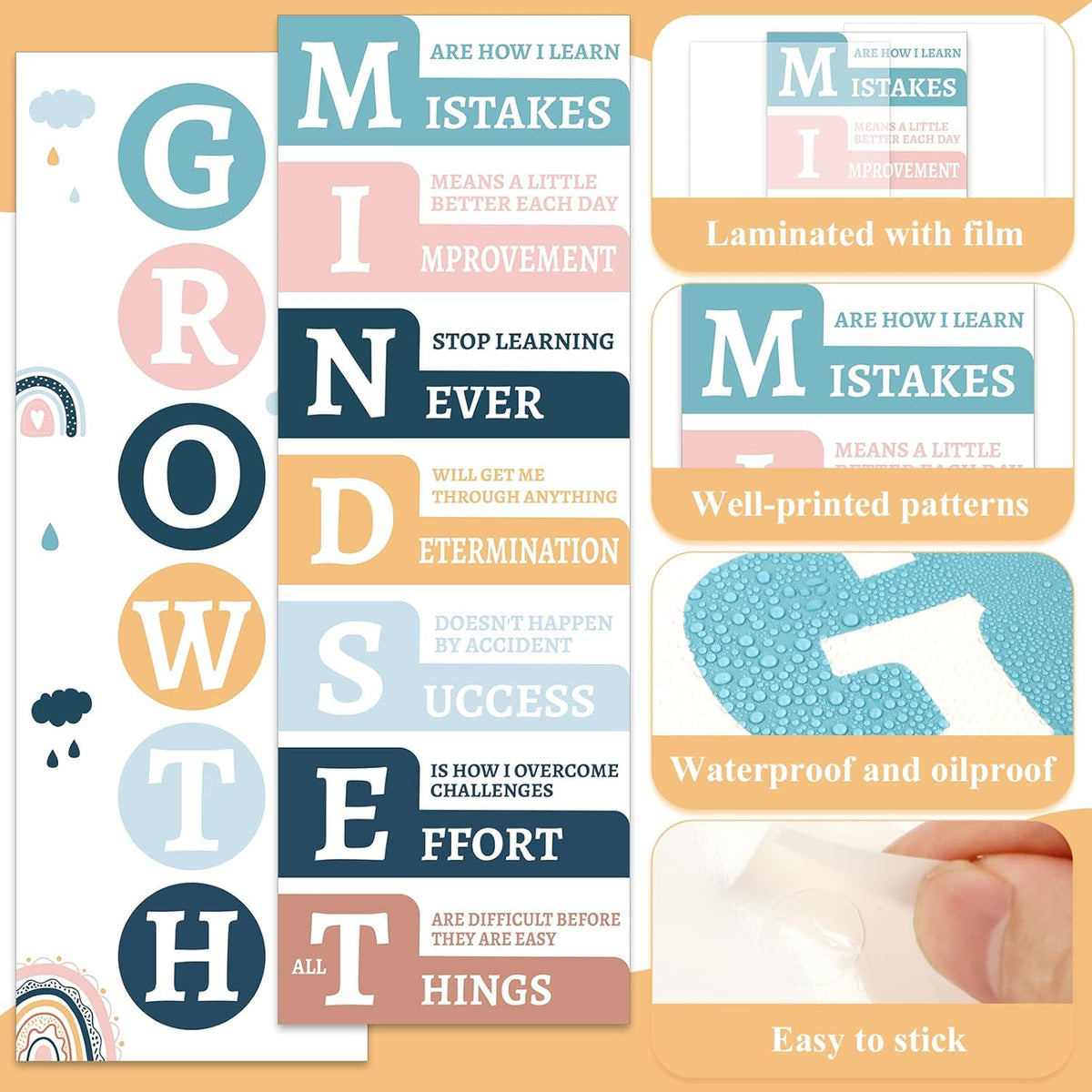 Growth Mindset Posters for Classroom Motivational Posters Decorations ...