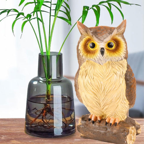 Owl Garden Decor for Outdoor Yard Resin Vividly Figurine Owl Sculpture for Home 7.3 x 3.9X 3.2 inches...