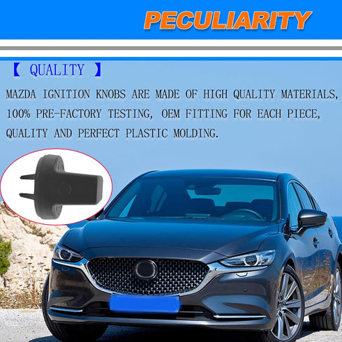 Ignition Key Knob Push Turn Switch Compatible with 2007-2015 Mazda CX-9 2006-2007 Mazda 6 2007-2011 CX7 Replaces# D461-66-141A-02 D6Y1-76-142 D461...