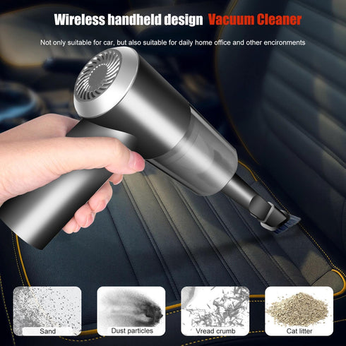 Handheld Car Vacuum Cleaner, Cordless Vacuum Cleaner, Mini Vacuum Cordless with LED Light, Portable Vacuum Cleaner for Home, Office and Car Cleani...