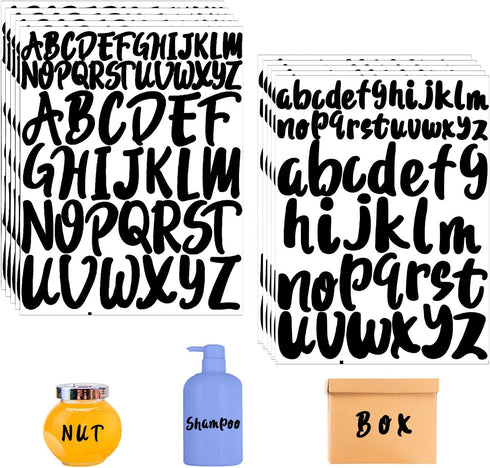 10 Sheets Waterproof Vinyl Letters Stickers, 1in 2in Self Adhesive Alphabet Stick Lower Case Letters Stickers Uppercase Letters Stickers for Craft...