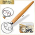 Sourdough Bread Baking Supplies: Danish Dough Whisk - Dutch Style Whisk for Perfect Dough - Essential Kitchen Tool, Light Brown...