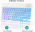 Bluetooth Keyboard and Mouse Combo for iPad - Rechargeable Wireless Keyboard & Mouse with 7-Color Backlit Compatible with iPad 9th/8th Gen, iPad P...