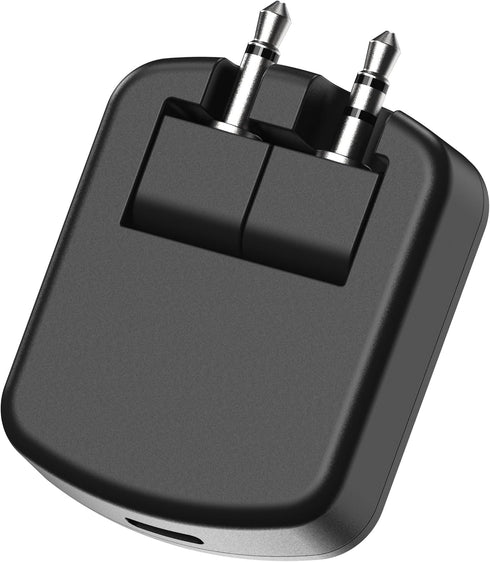 Scosche BTT-SP FlyTunes Universal Portable Bluetooth 4.1 Wireless Audio Transmitter for Use with AirPods, Earbuds/Headphones, TV’s and More - Blac...
