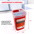 Ever Ready First Aid Sharps Container with Split Lid Design and Locking Mechanism for Sharp Waste Disposal, 1 Quart...