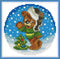 Cross Stitch Kits Stamped, OWN4B Bear Printed Pattern 11CT 8.3x7.9 inch DIY Embroidery Kit (Bear)...