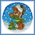 Cross Stitch Kits Stamped, OWN4B Bear Printed Pattern 11CT 8.3x7.9 inch DIY Embroidery Kit (Bear)...