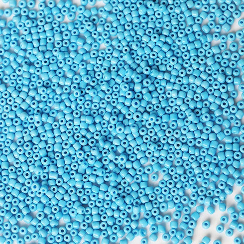 Bala&Fillic Opaque Light Blue Color 4mm Glass Seed Beads About 1400pcs in Box 6/0 Glass Craft Seed Beads for Jewelry Making (Light Blue, 4mm)...