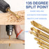 Titanium Coated HSS Twist Drill Bits - 8Pcs 3-10mm Serrated Grooving Cutting Carpenter Side Cutting Tap Spiral Saw Drill Bit Woodworking Wood Meta...