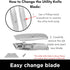 INTERNET'S BEST Premium Utility Knife Set | Retractable Box Cutter with Metal Handle | Heavy-Duty Cutting for Cardboard, Carpet, Plastic | Retract...