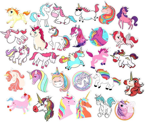 Unicorn Stickers 50pcs, Cute Girls Stickers Pack for Laptop Water Bottle Hydroflask Book Gifts Bag, Vinyl Waterproof Decals Rainbow Unicorn Decora...