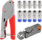 Coax Cable Crimper Tool Kit Coaxial Compression Tool Fitting Wire Stripper with 5PCS RG6 F Type Connector + 5PCS RG6 Coax Cable Extender...