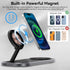 3 in 1 Wireless Charger for iPhone, Magnetic Foldable Charging Station for Magsafe for iPhone 15/14/13/12/Pro Max/Pro/Mini/Plus, Apple Watch 9/8/7...