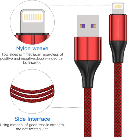 [MFi Certified Lightning Cable,3 Pack 3 Ft iPhone Charger Cable & Data Sync Fast 3 Foot Nylon Braided Cord Compatible with iPhone Xs max/xr/x/8/8 ...