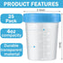 25 Pcs Disposable Specimen Cup Urine Cups 4oz Specimen Container with Leak Proof Screw on Single Use Stool Sample Collection Kit for Safe Urine Pe...