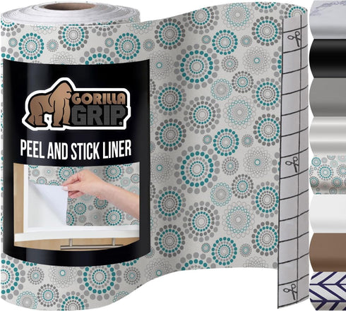GORILLA GRIP Peel and Stick Paper, Removable Cover for Books, Shelves, Countertops, Drawers, Cabinets and Crafts, Easy Install Kitchen Decor, Shel...