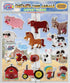 Farm Animals Gel Window Clings for Kids - Window Stickers for Toddlers, Animal Gel Clings Window Decals Kids Jelly Reusable Sticker - Home Car Pla...