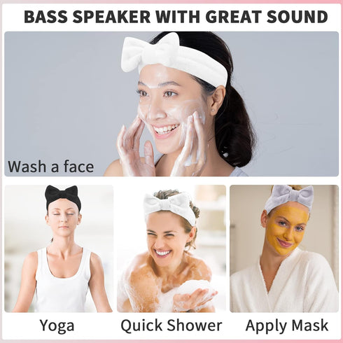 WSYUB Spa Headband, Makeup Headband, Fluffy Makeup Headbands, Slumber Party Supplies, Facial Headbands Headband for Washing Face, Bow Hair Band...