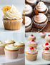 Jumbo White Cupcake Liners Greaseproof Paper 200-Count - Gifbera Odorless Muffin Baking Cups Cupcake Wrappers for Wedding Birthday Celebration Occ...