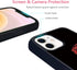 FANXI Gothic Rose Phone Case Compatible with iPhone 12/12 Pro 6.1 Inch - Shockproof Protective TPU Aluminum Cute Cool Red Rose Phone Case Designed...