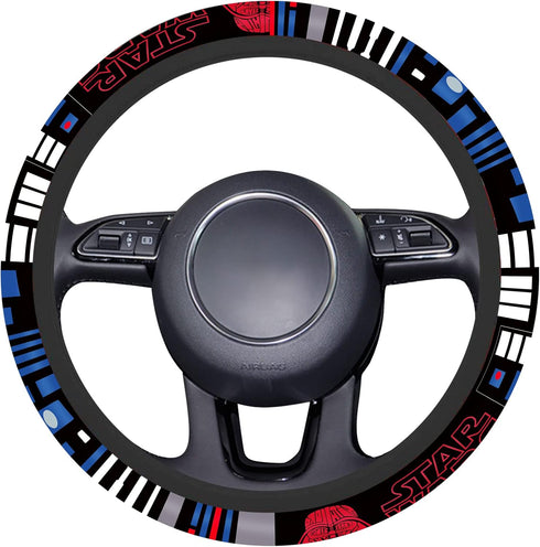 Akkya Car Steering Wheel Cover for Women Girl Men, Universal Fit 15 Inch, Black Interior Auto Accessories Decorations Aesthetic Wheel Covers for J...