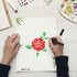 Rose Flower Stencils Rose Stencils Rose Background Template 11.8"x 11.8" Rose Floral Stencils PET Reusable Craft Painting on Wood Canvas Wall Furn...