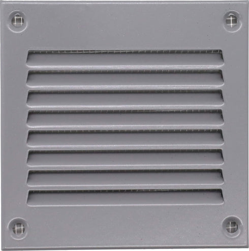 Vent Systems 4'' x 4'' Inch Gray Air Vent Cover Metal Air Return Grill with Built in Pest Guard Screen HVAC Vent Cover for Home Improvement Vent D...
