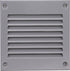 Vent Systems 4'' x 4'' Inch Gray Air Vent Cover Metal Air Return Grill with Built in Pest Guard Screen HVAC Vent Cover for Home Improvement Vent D...