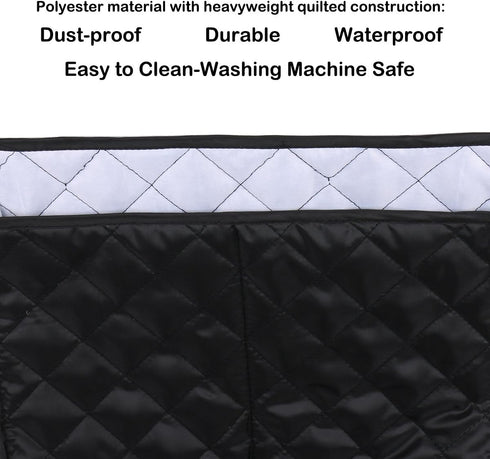 Evermarket Stand Mixer Dust Proof Cover with Pocket and Organizer Bag for Kitchenaid,Sunbeam,Cuisinart,Hamilton Mixer (Black)...