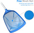 Swimming Pool Leaf Skimmer Net, with 5 Sections Telescopic Aluminum Pole & Nylon Medium Fine Mesh Pool Net, Pool Cleaning Tool for Removing Leaves...