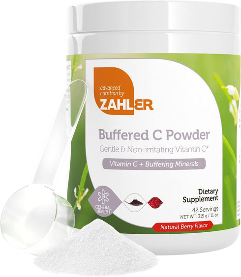 Zahler Buffered C Powder, Vitamin C Powder with Buffering Minerals, Kosher, 11OZ...