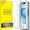 JETech Screen Protector for iPhone 15 Plus 6.7-Inch, Bubble Free, Tempered Glass Film with Easy Installation Tool, Case-Friendly, HD Clear, 2-Pack...