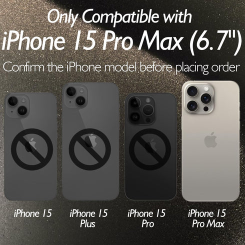 for iPhone 15 Pro Max Front and Back Screen Protector, iPhone 15 Pro Max Front & Back Glass Protector Tempered Glass HD Clarity Compatible with iP...