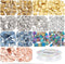 NBEADS 455 Pcs 2 Sizes Tila Beads, 2-Hole Glass Seed Beads 7 Colors Rectangle Glass Seed Beads Japanese Glass Beads for Bracelet Necklace Earring ...