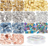 NBEADS 455 Pcs 2 Sizes Tila Beads, 2-Hole Glass Seed Beads 7 Colors Rectangle Glass Seed Beads Japanese Glass Beads for Bracelet Necklace Earring ...