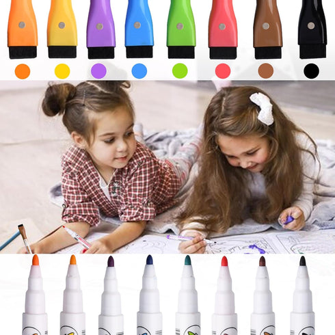 Magnetic Dry Erase Markers, Liquid Chalk Markers Ultra Fine Tip for Acrylic Calendar, Whiteboard Markers with Erasers Cap for Planning Whiteboard,...