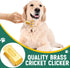 2 Pieces Brass Pet Training Clicker Signaling Cricket Clicker Metal Dog Clicker for Puppy Cats Trainer Pet Owners (Gold)...
