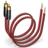 2Pack 2FT RCA to Bare Wire Speaker Cable Speaker Bare Wire Cables to RCA Plugs Adapter Repair Speaker Cord, Heavy 14 Gauge Speaker Wire to RCA Con...