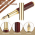 Vintage Wooden Mini Fountain Pen, Short Pocket Travel Fountain Pen Fine Nip Pen Fancy Pens Smooth Writing with 15 Pcs 2.6mm Black Ink Cartridges f...