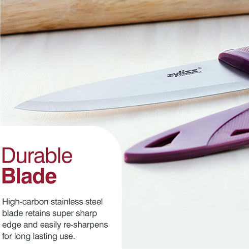 Zyliss Utility Knife with Sheath Cover - Precision Knife for Cutting & Slicing - Paring Knife for Meat, Fruits & Vegetables - Culinary Kitchen Kni...