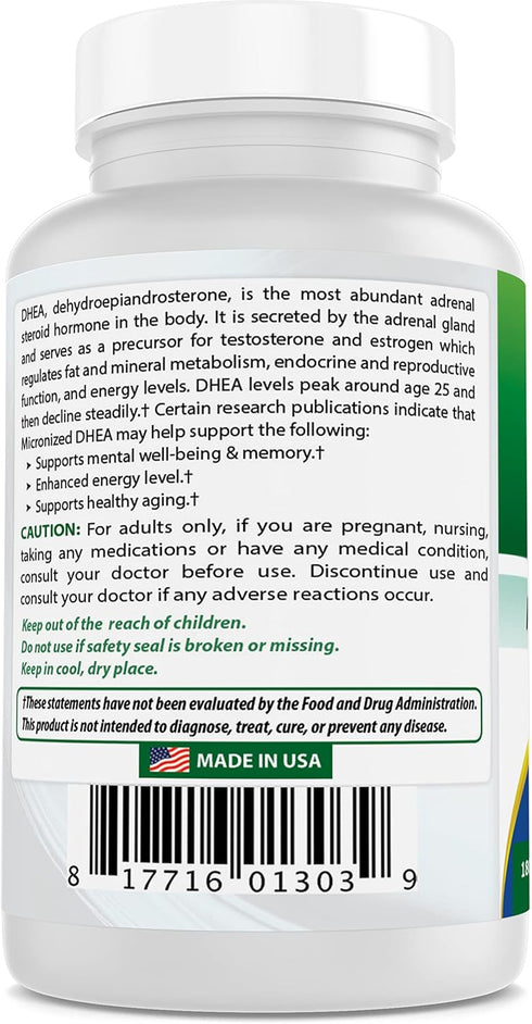 Best Naturals, Micronized DHEA 25 mg 180 Capsules...