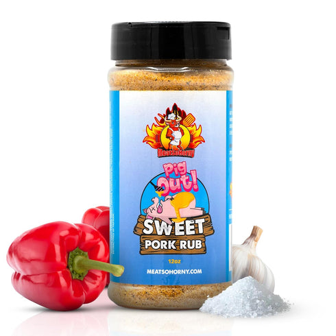 MeatSoHorny Pig Out Pork Rub | BBQ Rub for Smoking, Seasoning & Grilling | Pulled Pork Rub, Steak, Brisket, Beef, Chicken, Turkey, Poultry | No Ad...