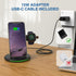 3 in 1 Journey Charger for Fitbit sense2/sense/versa 3/Versa 4, Wireless Charger for iphone14/Samsung Galaxy S23, AirPods Pro, Galaxy Buds Pro, Ot...