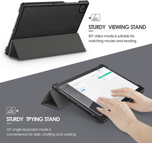 DTTO Case for Samsung Galaxy Tab A8 10.5 inch 2022, Premium PU Leather Tri-Fold Stand Cover with Hard Shell for Galaxy Tab A8 [Auto Wake/Sleep, Ul...