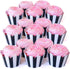 Black and White Striped Cupcake Wrappers, 50 Count - Reversible White Design, Scalloped Black and White Cupcake Wrappers for Parties and Events...