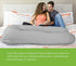 COSMOPLUS ?????????????????? ???????????? ?????????? U Shaped Full Body Pillow Case ?????????? for Maternity,Stretchy Cool Breathable Jersey Fabri...