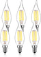 AMDTU 4000k LED Chandelier Light Bulbs,Dimmable E12 Daylight White,6w 60Watt Equivalent for Dining Room,Kitchen 6pack,LED Candelabra Light Bulbs...