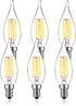 AMDTU 4000k LED Chandelier Light Bulbs,Dimmable E12 Daylight White,6w 60Watt Equivalent for Dining Room,Kitchen 6pack,LED Candelabra Light Bulbs...
