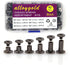 90 Sets Black Chicago Screw Leather Assorted Kit ?6 Sizes of Screw Rivets for Leather Rivet ?for DIY Leather Craft and Bookbinding (M5 X 4, 5, 6, ...